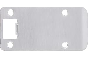 Round Corner Extended Lip Strike Plate, 2-1/4" x 4", (4-1/2" Overall Length), Satin Chrome by Stone Harbor Hardware