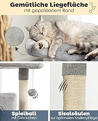 lionto Scratching Tree for Cats with 2 Caves & Cozy