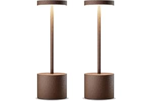 2 Pack Cordless Table Lamps Rechargeable,5000mAh Battery Operated LED Table Light,3 Level Stepless Dimmable,Portable Modern S