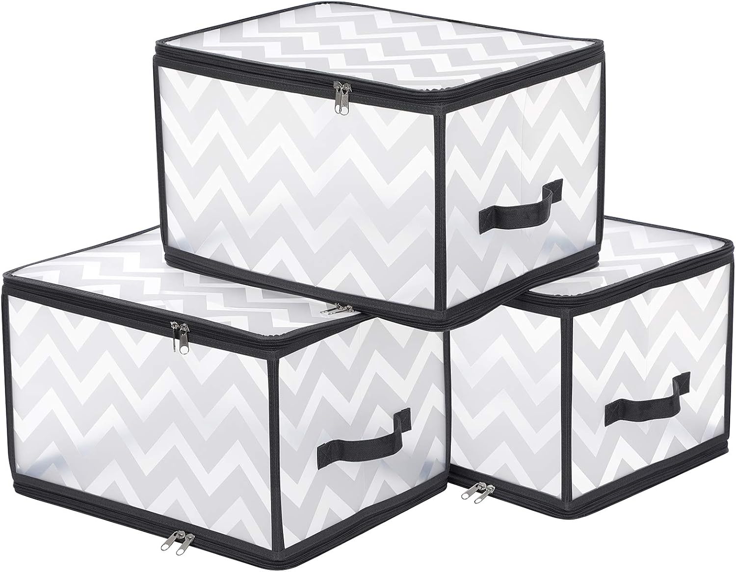 SONGMICS Lot de 3 boîtes de Rangement pour vêtement, Coffrets de