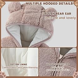 AiWMGL Newborn Baby Bear Outfit With Fold-Over