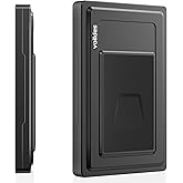 volldes Metal Wallet For Men - Aluminum Magnetic Wallet, RFID Blocking, Push Button Slide-Out Quick Access, Slim Minimalist Front Pocket Wallet, Holds 5-7 Cards (Black, Magnetic)