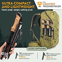 Folding Trekking Poles, Hiking Sticks Foldable