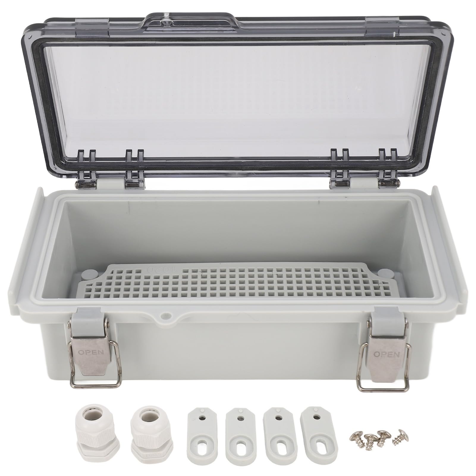 Enclosure Distribution Box ABS Hinged Housing IP67 Waterproof Transparent Lid Electrical Junction Box