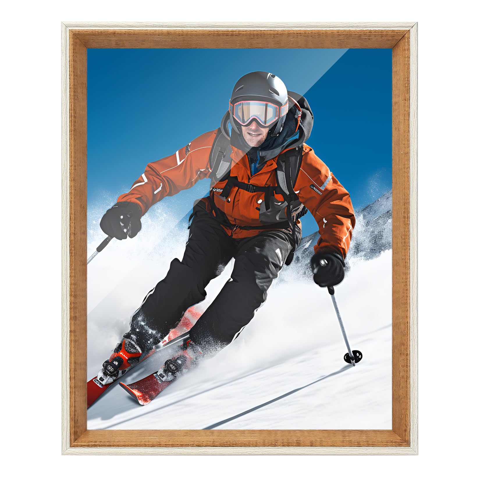 A4 Picture Frames, A4 Photo frames, 10x8 Inch Freestanding Wood Picture Frames for Pictures Certificates Poster Frame, A4 Table Wall Hanging Decorative Photo frames for Home Wall Décor, 20.4x25.5cm