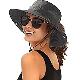 FURTALK Womens Sun Hat with Ponytail Hole Beach Hiking Summer Wide Brim UPF 80+ Outdoor Protection Foldable Bucket Hat