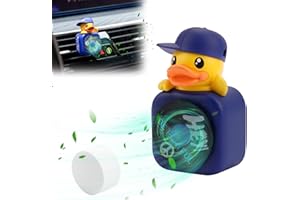 Jimtyee Car Air Freshener Yellow Duck Cute Cartoon Car Fragrance Diffuser Automotive Air Outlet Fan Creative Car Perfume Decoration Aromatherapy Car Vent Clip Accessories (Bule)