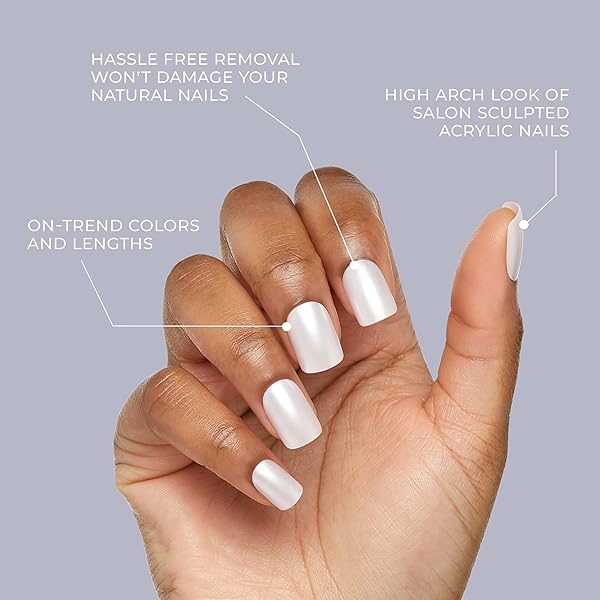 KISS GEL FANTASY READY-TO-WEAR FAKE NAILS, SHORT, SQUARE – TEMPORARY FEELS, SMUDGE PROOF, WATERPROOF, NO DRY TIME, DURABLE, FLEXIBLE, DIY MANICURE, SALON QUALITY, LONG LASTING | 28 COUNT