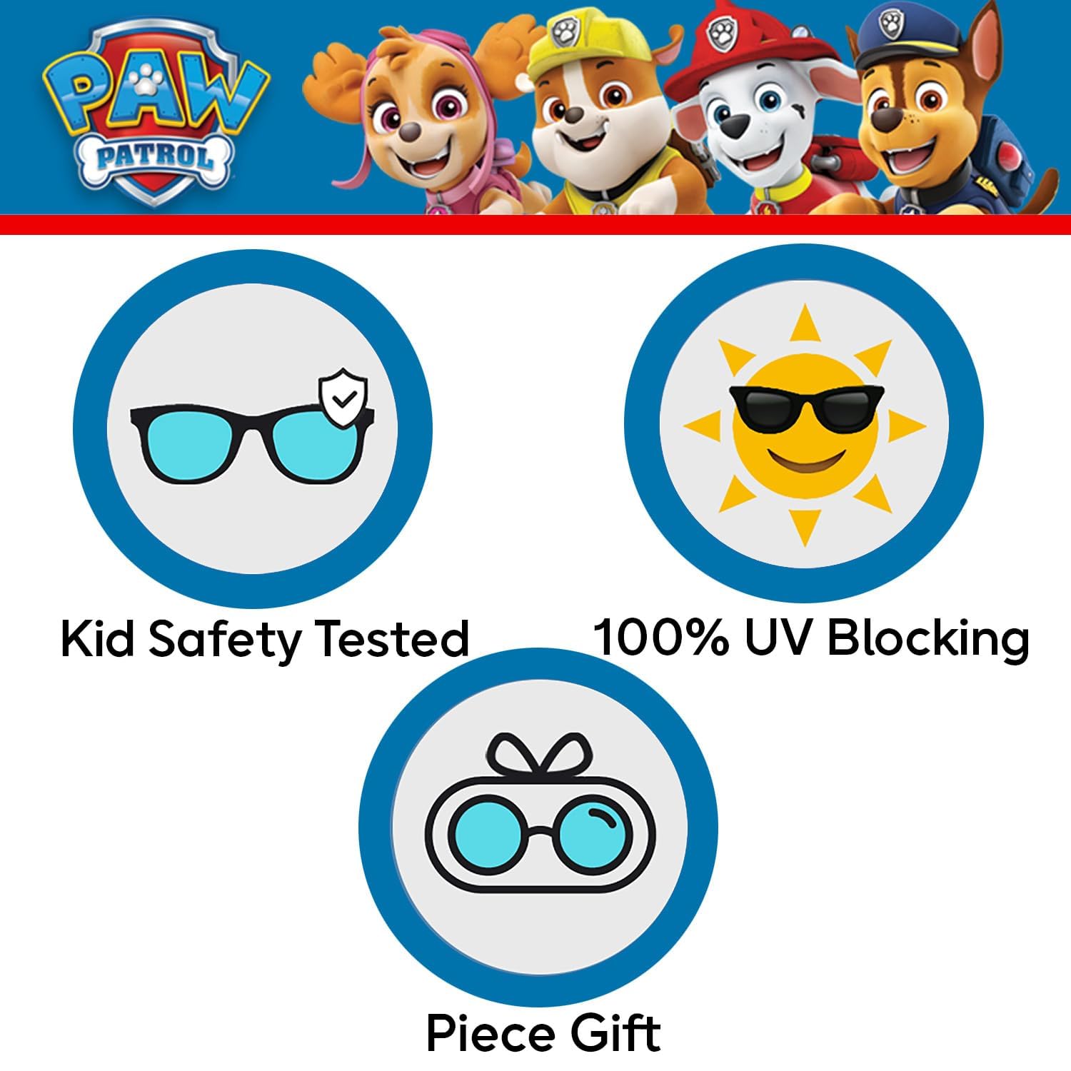 Sun-Staches Sun-Staches Paw Patrol and Paw Patrol Skye Sunglasses for Kids - with Soft Case - Officially Licensed Paw Patrol Merchandise