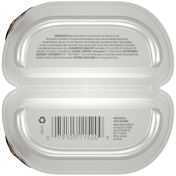 NUTRO 50411520 24EA/2.65OZ GRAIN FREE PERFECT PORTIONS SOFT LOAF SALMON & TUNA RECIPE CAT FOOD, ONE SIZE