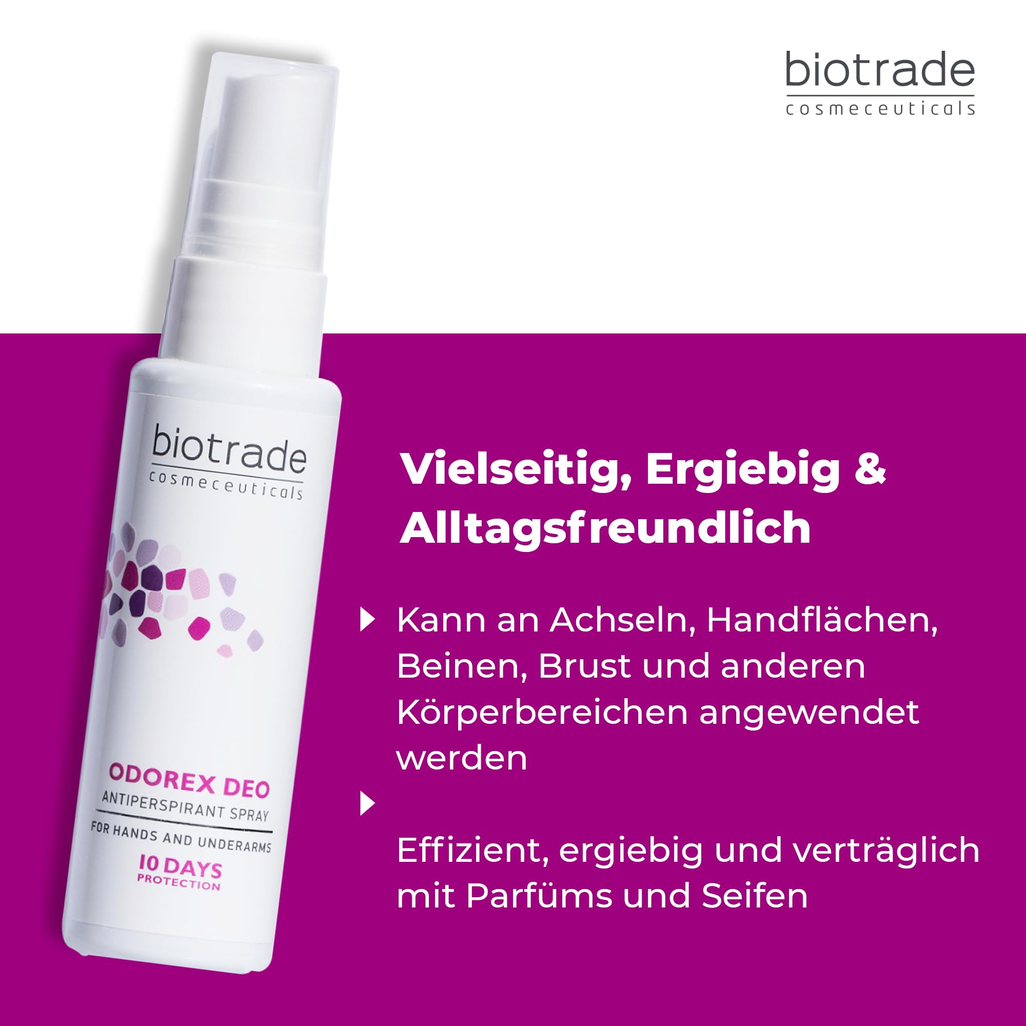 Biotrade Odorex Deo Antitranspirant-Spray für Hände & Achseln – Anti-Schweiß-Spray mit 10–14 Tagen Schutz bei starker Schweißneigung & Geruchskontrolle – 40 ml 3