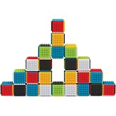Infantino Press &amp; Stay Sensory Blocks, 24-Piece Building Toy Set | Press, connect, and build from any angle with 24 sensory blocks. For infants &amp; toddlers 12+ months