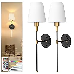 DORESshop Battery Operated Wall Sconce Set of