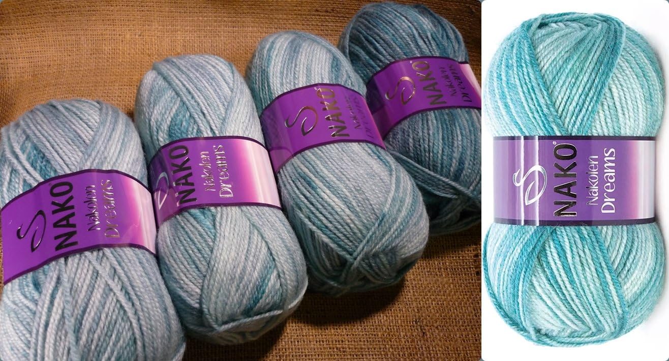 49 Sheep Wool 51 Acrylic Yarn NAKO Nakolen Dreams Thread Crochet Hand Knitting