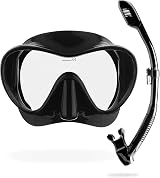 Cressi F1 Frameless Diving Mask Anti-Fog Tempered Lens Black One Size