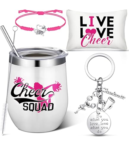 Amazon.com: Irenare 4 Pcs Black Cheerleader Gifts Cheer Stuff 12