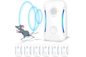 Lickoon 6 Packs Ultrasonic Repeller Pest, Indoor Ultrasonic Repellent for Roach, Rodent, Mouse, Bugs, Mosquito, Mice, Spider, Electronic Plug in Pest Control for Home Kitchen Office Warehouse Hotel