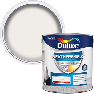 Dulux Weathershield Exterior High Gloss Paint Pure Brilliant White 2.5 L