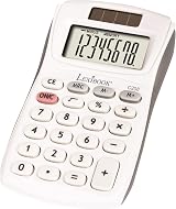 Lexibook 8-Digit Pocket Calculator C208 Solar Battery White Grey view 6
