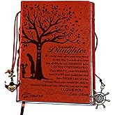 Mom To Daughter Gifts - Writing Journal, Personal Diary, Lined Journal, Travel, 6x8.75 Notebook, Writers Notebook, Faux Leather, Refillable for Teen Girls Women- Best Anniversary Birthday Gift