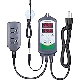 Inkbird ITC308S Temperature Controller for Aquarium with Submersible Probe, Heating Cooling Outlets Thermostat for Heater and Cooling Fans