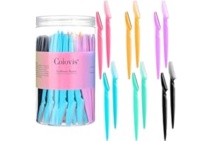 COLOVIS Eyebrow Razor for Women, 110 Dermaplaning Tool Face Shavers for Women Multipurpose Face Hair eyebrow Trimmer boby Hair Removal for Men with Protective Cover, 6 Colors