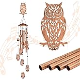 GDNSFIT Owl Wind Chimes for Outside,Metal Windchimes,Owl Gifts for Women/Men,Wind Chime Garden Decor Outdoor,Memorial/Housewarming/Birthday/Festival Gifts,Front Yard Decor