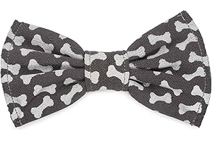 Pavilion Gift Company 45620 Pavilion's Pets-Large Gray Dog Bone Slip On Bow Tie