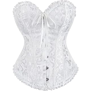 JoyPeak Corset Tops for Women,Lace Bustier Corset Lingerie top,Renaissance Overbust Corset Push Up Bodysuit