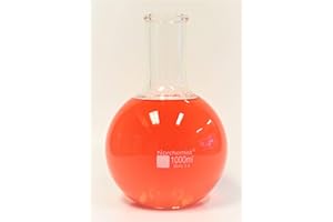 Flat Bottom Boiling (Florence) Flask, Borosilicate Glass, 1000 ml