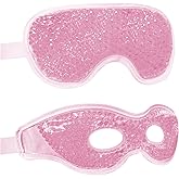 Permotary 2 Pack Gel Ice Eye Mask Cold Therapy Cooling Eye Mask for Relaxtion,Puffy Eyes Relief Reusable Cold & Warm Compress for Puffiness,Dry Eyes,Headaches,Migraines,Stress Relief,Post Surgery