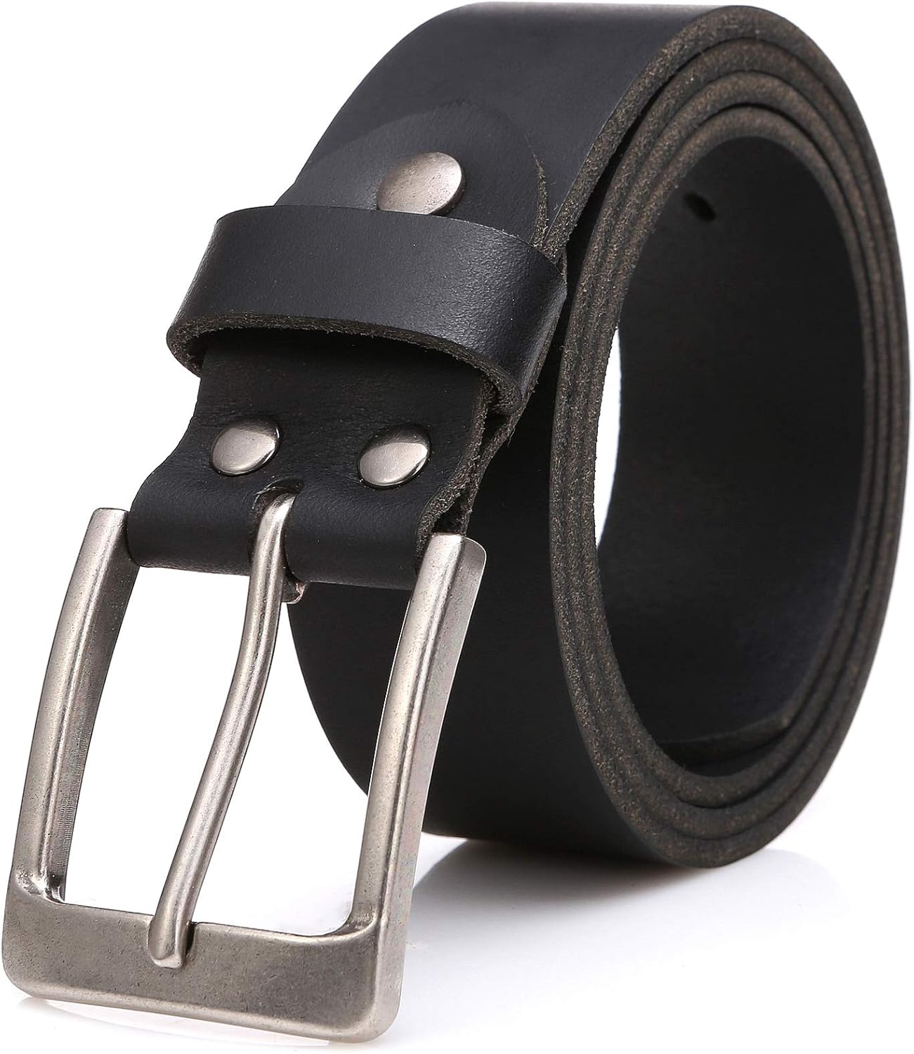 SUNAHEAD Men’s Casual Leather Belt, Classic Full Grain Waist Leather