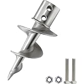 Fologtoo Dock Auger Kit, 1 Pack/ 2 Pack 304 Stainless Steel Dock Sand Auger Anchors for Making Floating Dock Post Auger, Fits 1.5'' Schedule 40 PVC (ID 1.57'') &amp; ID 1.6" Stainless Steel/Aluminum Pipe