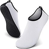 SEEKWAY Water Shoes Quick-Dry Aqua Socks Barefoot Slip-on for Beach Pool Swim River Yoga Lake Surf Women Men Black SK001