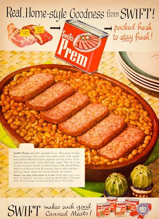 1952 Ad Swift's Prem Luncheon Loaf Recipe Canned Meat Food Ham Corned
