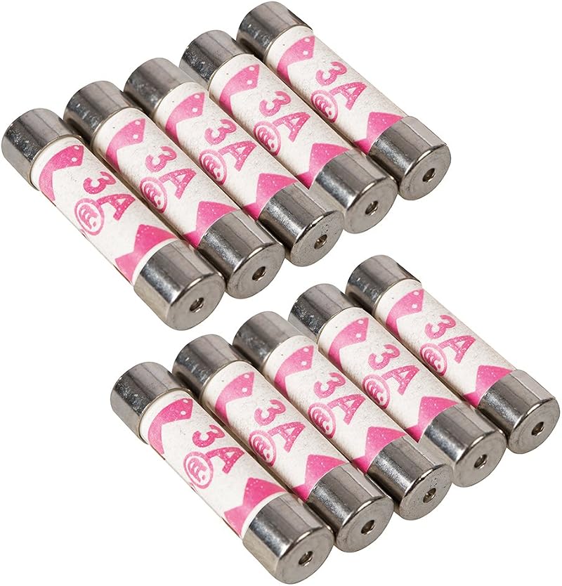 Nartel BS1362 3A Fuse Cartridge UK Plug Pack of 10