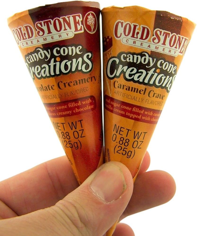 Cold Stone Creamery Chocolate Creamery and Caramel Crave Candy Cone Creations, Pack of 2, 0.88 oz