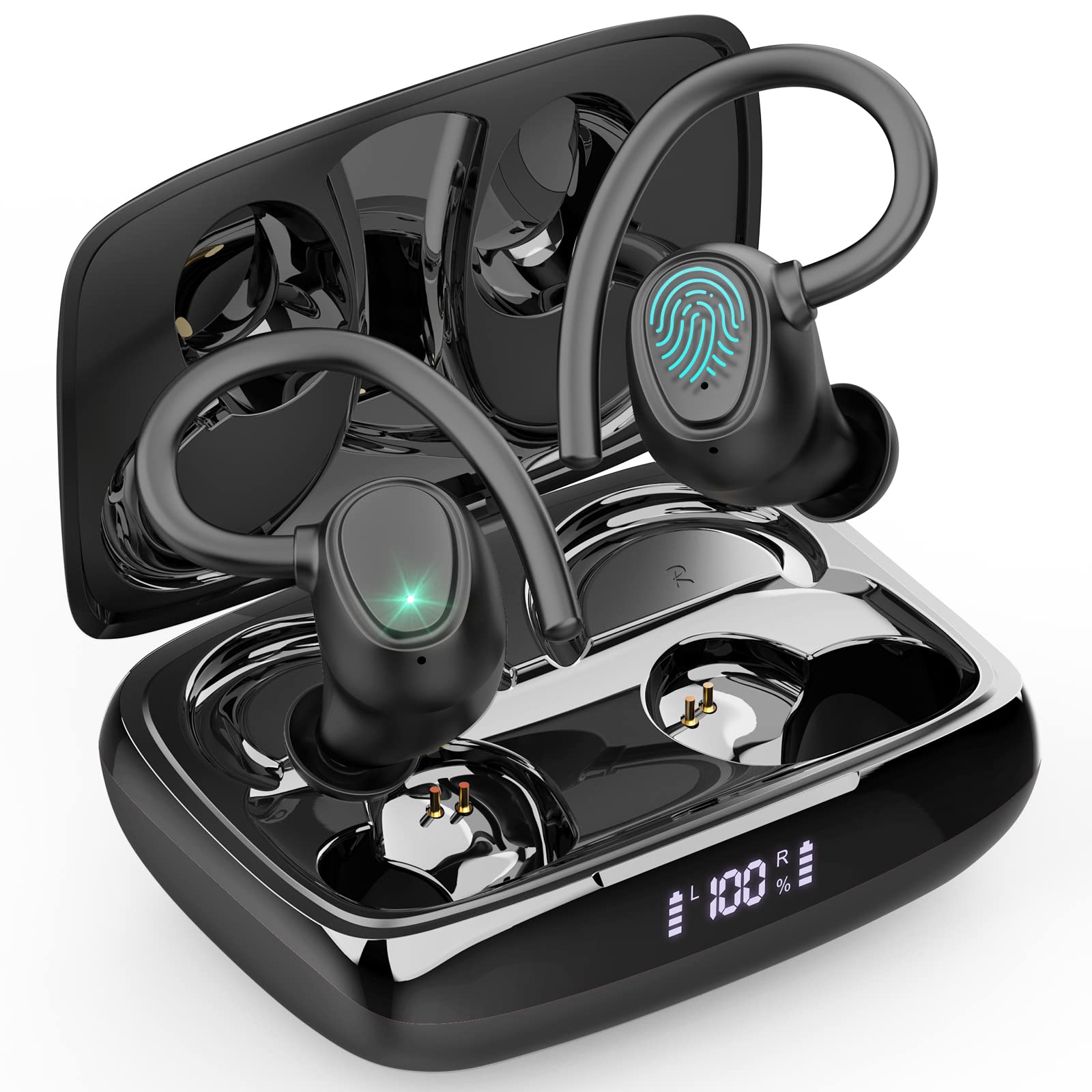 ایگرد | قیمت و خرید Wireless Earbud, Bluetooth 5.1 Headphones Sport  Wireless Bluetooth Earphones in Ear Noise Cancelling Earbud with Mic Deep  Bass, Earhooks Ear Buds IP7 Waterproof 48H Headset for Running