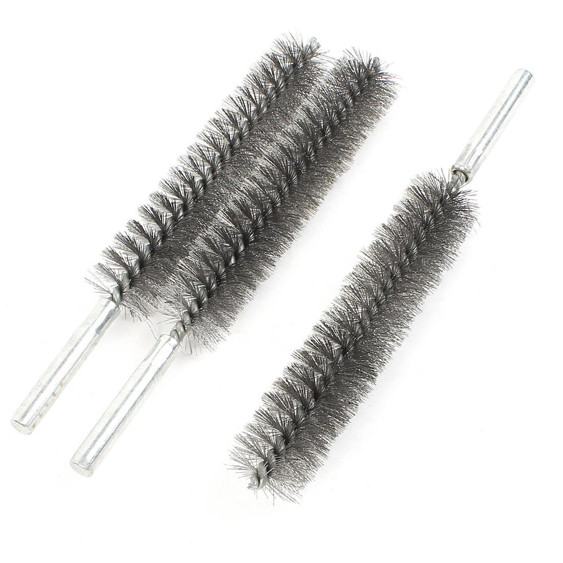 sourcing map 17cm Long 25mm Diameter Stainless Steel Wire Tube Cleaning Brush 3 Pcs