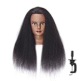 Hairlink 100% Real Hair Afro Mannequin Head