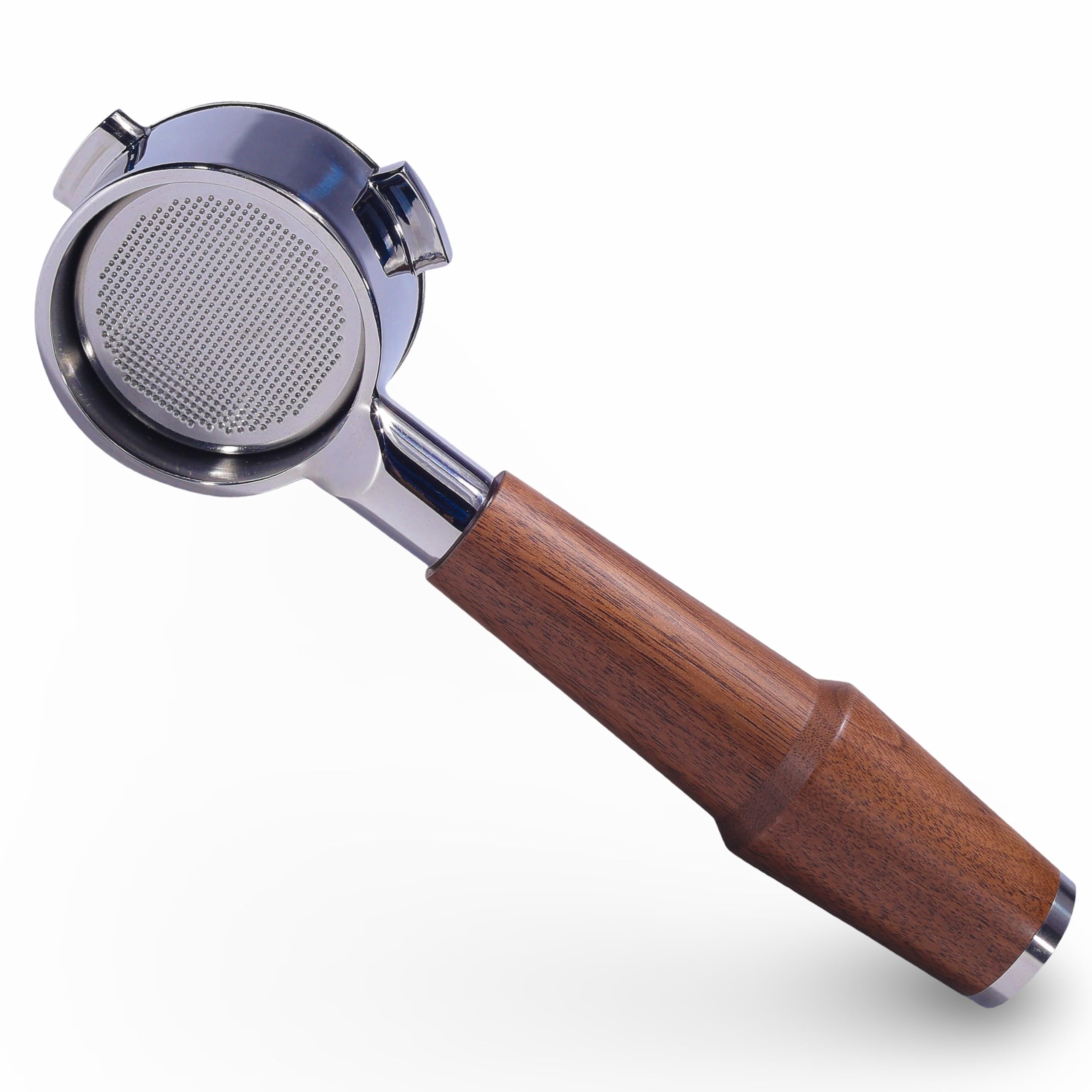 Photo 1 of KNODOS Bottomless Portafilter 54mm Walnut for Breville Barista Express, Pro, Touch, Bambino Plus | Premium Naked Portafilter | Fits BES870XL, BES878, BES880 | Includes 18–21g Filter Basket