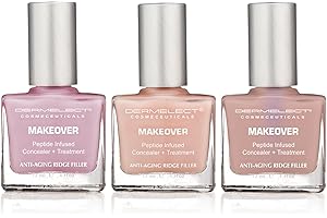 Dermelect Makeover Triple Play Manicure Set – Ridge Filler & Award-Winning Nail Treatments | Strengthens, Moisturizes & Conceals Imperfections (3 pcs set)