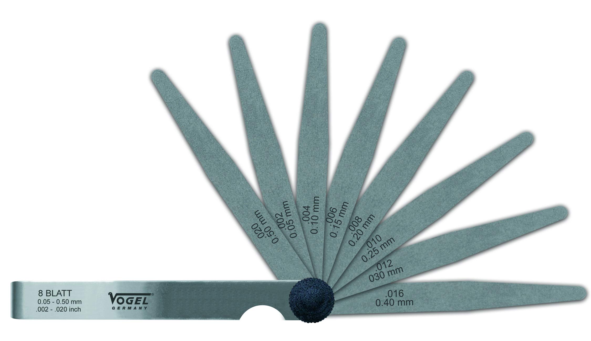 VOGEL 411001 - Juego galgas espesores - Templado - 8 láminas