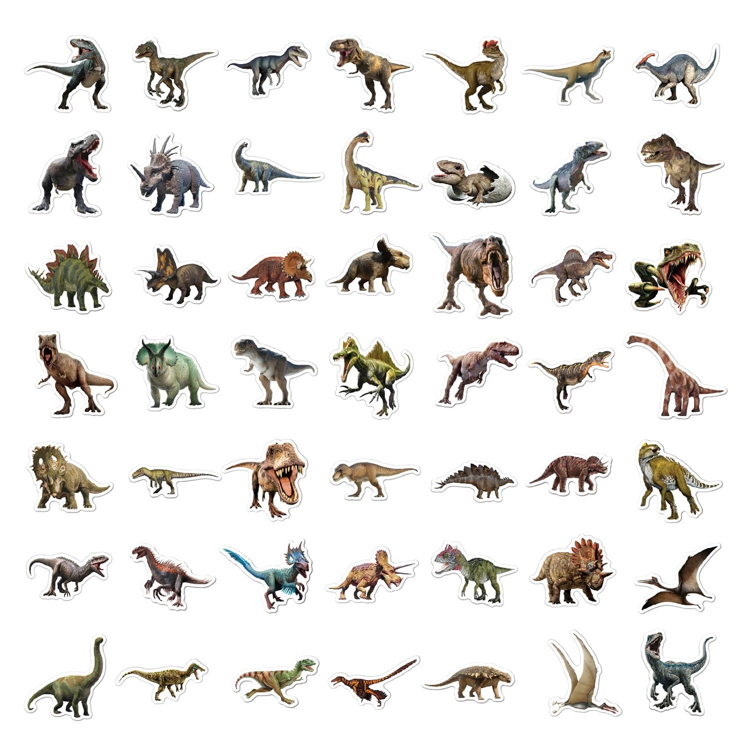 100pcs Jurassic Dinosaur Stickers for Kids Waterproof Vinyl Dino Stickers for Boys Girls Teens Waterbottle Scrapbook Laptop Skateboard Computer