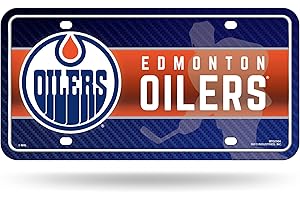 Rico Industries NHL Hockey Edmonton Oilers Metal Auto Tag 8.5" x 11" - Great for Truck/Car/SUV