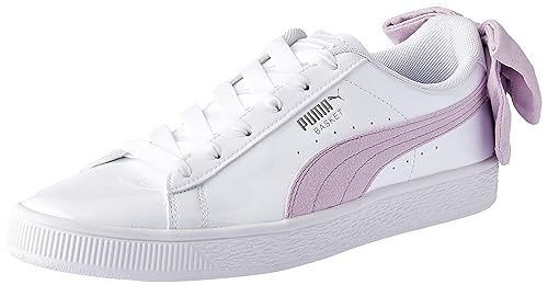 pink pumas with bow