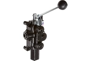 PRINCE MANUFACTURING Prince RD-2575-M4-ESA1 Directional Control Valve, Logsplitter, Monoblock, Cast Iron, 1 Spool, 4 Ways, 3 Positions, Motor, Spring Center, Lever Handle, 3000 psi, 20 gpm, In/Out: 3/4" NPT Female, Work 1/2" NPT Female