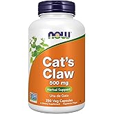 NOW Supplements, Cat's Claw 500 mg, Non-GMO Project Verified, Herbal Supplement, 250 Count (Pack of 1)