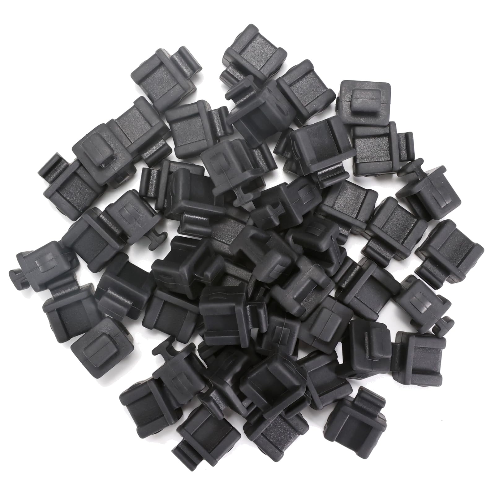 QSFPTEK 50pcs SFP Anti-Dust Cap for SFP/SFP+ port, Fiber Optic Dust Caps, Port Protector for Switch, Network Cards, Router, Media Converters, 50pcs