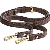 uxcell Purse Strap, Leather Adjustable Replacement Strap for Women's Crossbody Handbags Bag, 0.6" Wide, 41-51" Long (Brown)